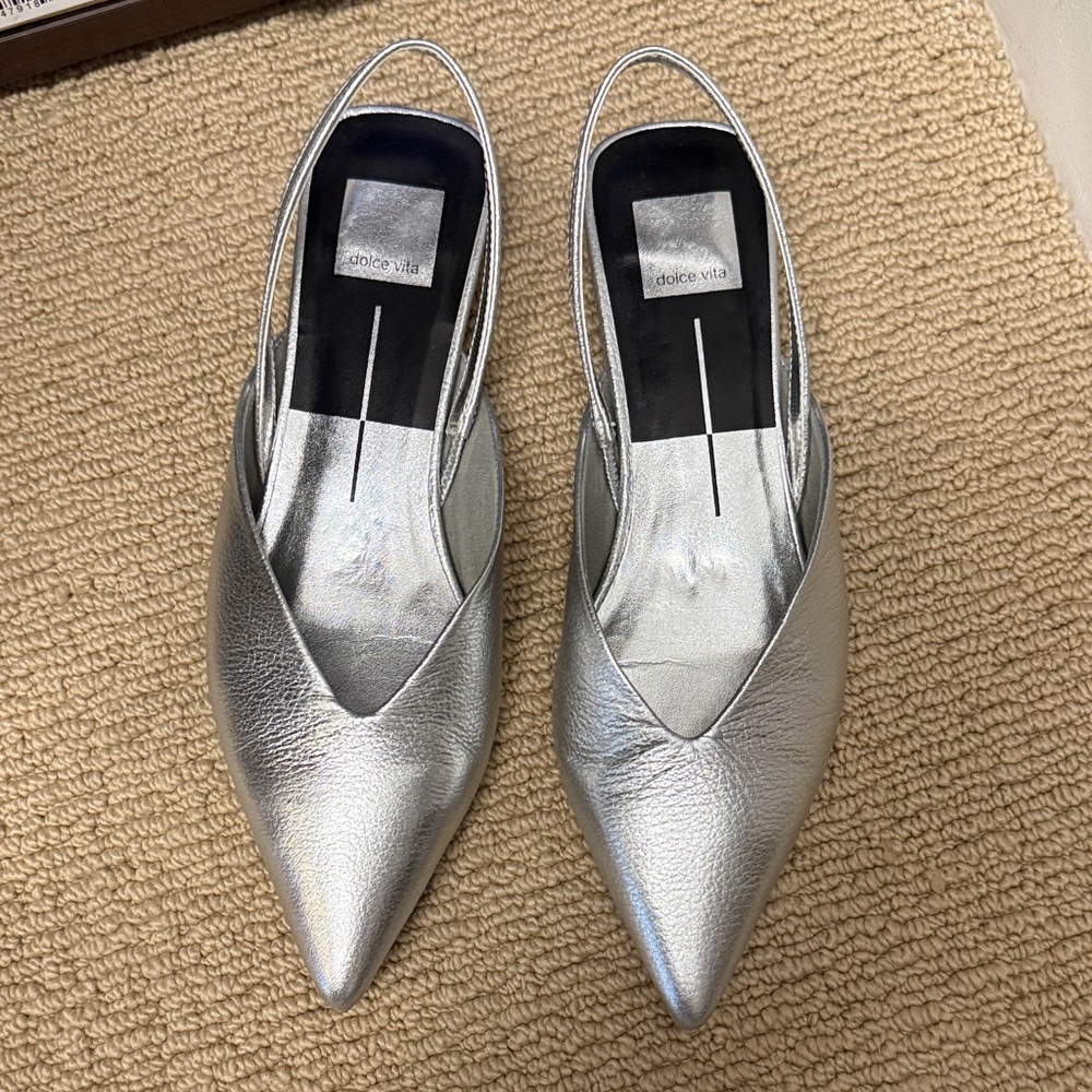 Dolce Vita Silver Flats - Picture 2 of 5